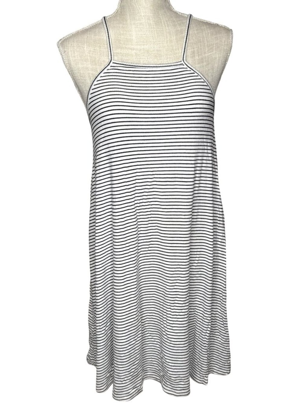Mossimo Womens Black & White Striped Sleeveless Dress Size L